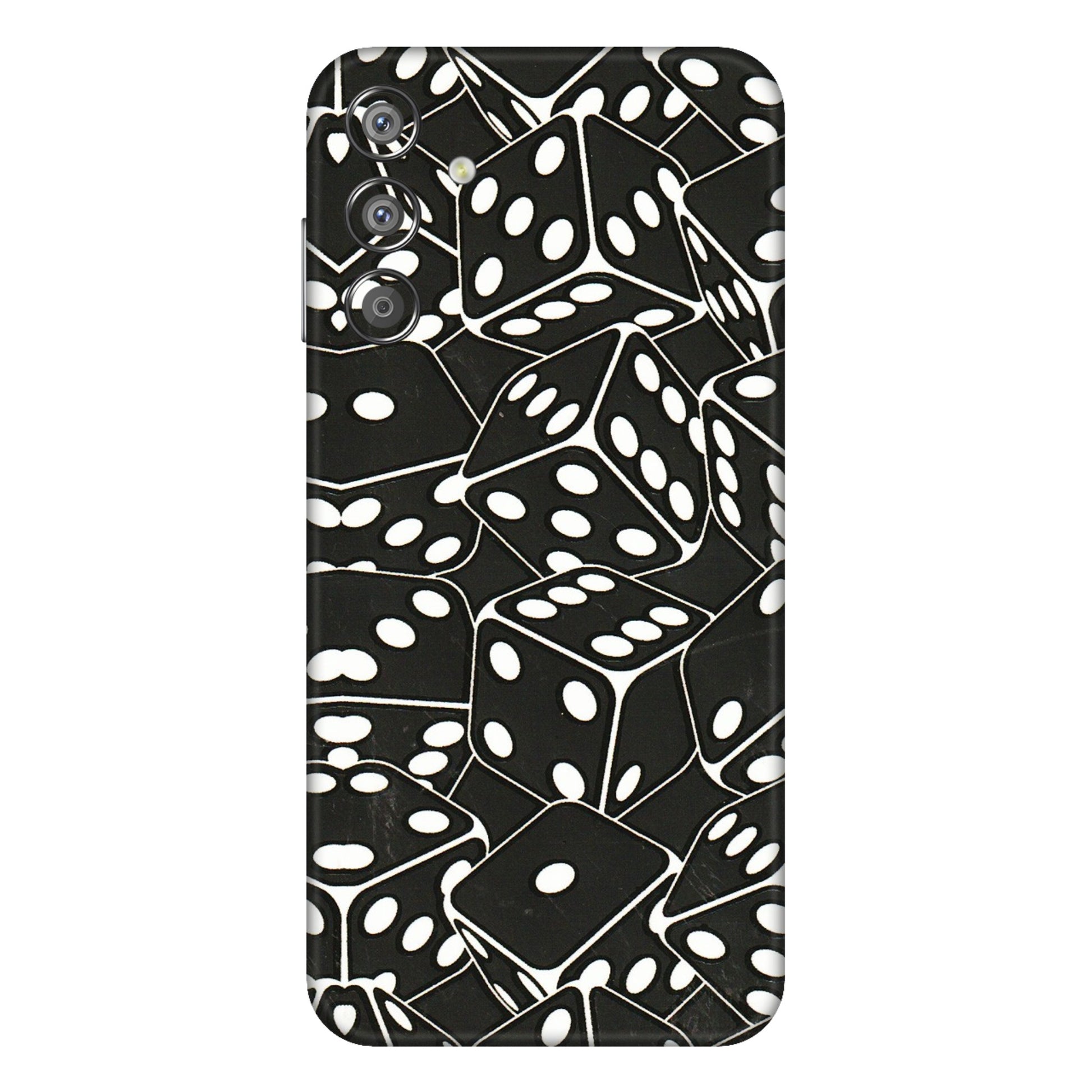 Samsung M/F/Note/Flip and C Phone Skins (All Models) - Big Black Dices - 3D Embossed Finish (L-106) Samsung Galaxy F15 (5G)