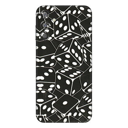 Samsung M/F/Note/Flip and C Phone Skins (All Models) - Big Black Dices - 3D Embossed Finish (L-106) Samsung Galaxy F15 (5G)