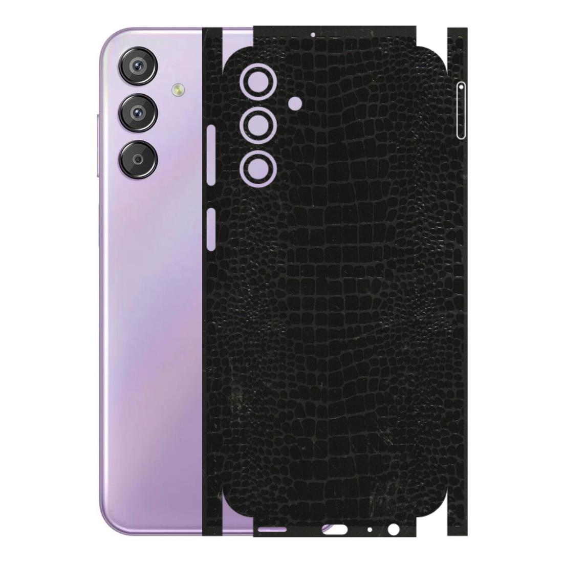 Samsung M/F/Note/Flip and C Phone Skins (All Models) - Snake Leather Black - 3D Embossed Finish (L-107) Samsung Galaxy F15 (5G)