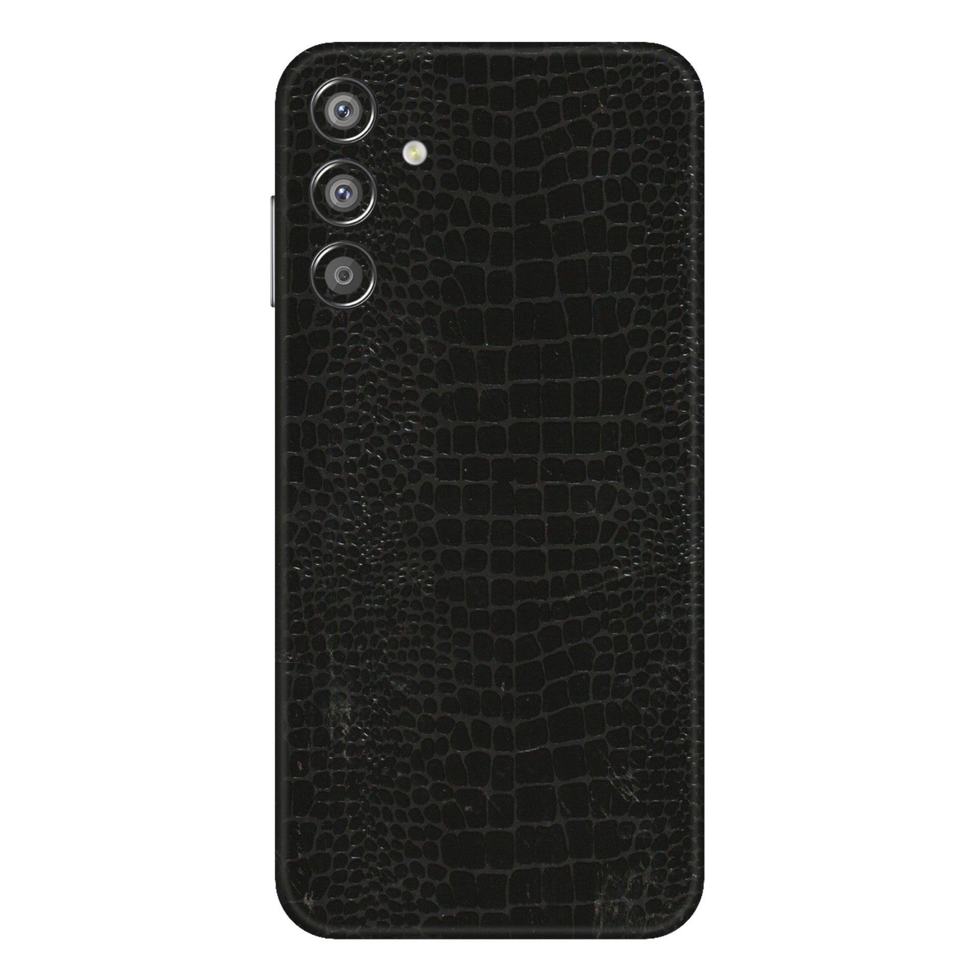 Samsung M/F/Note/Flip and C Phone Skins (All Models) - Snake Leather Black - 3D Embossed Finish (L-107) Samsung Galaxy F15 (5G)