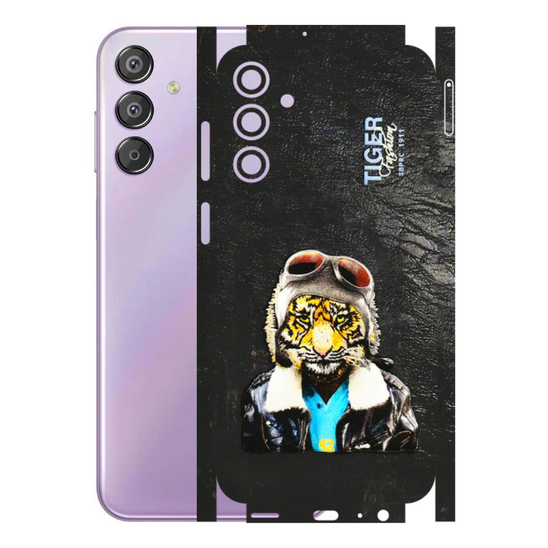 Samsung M/F/Note/Flip and C Phone Skins (All Models) - Rider Tiger - 3D Embossed Finish (L-113) Samsung Galaxy F15 (5G)