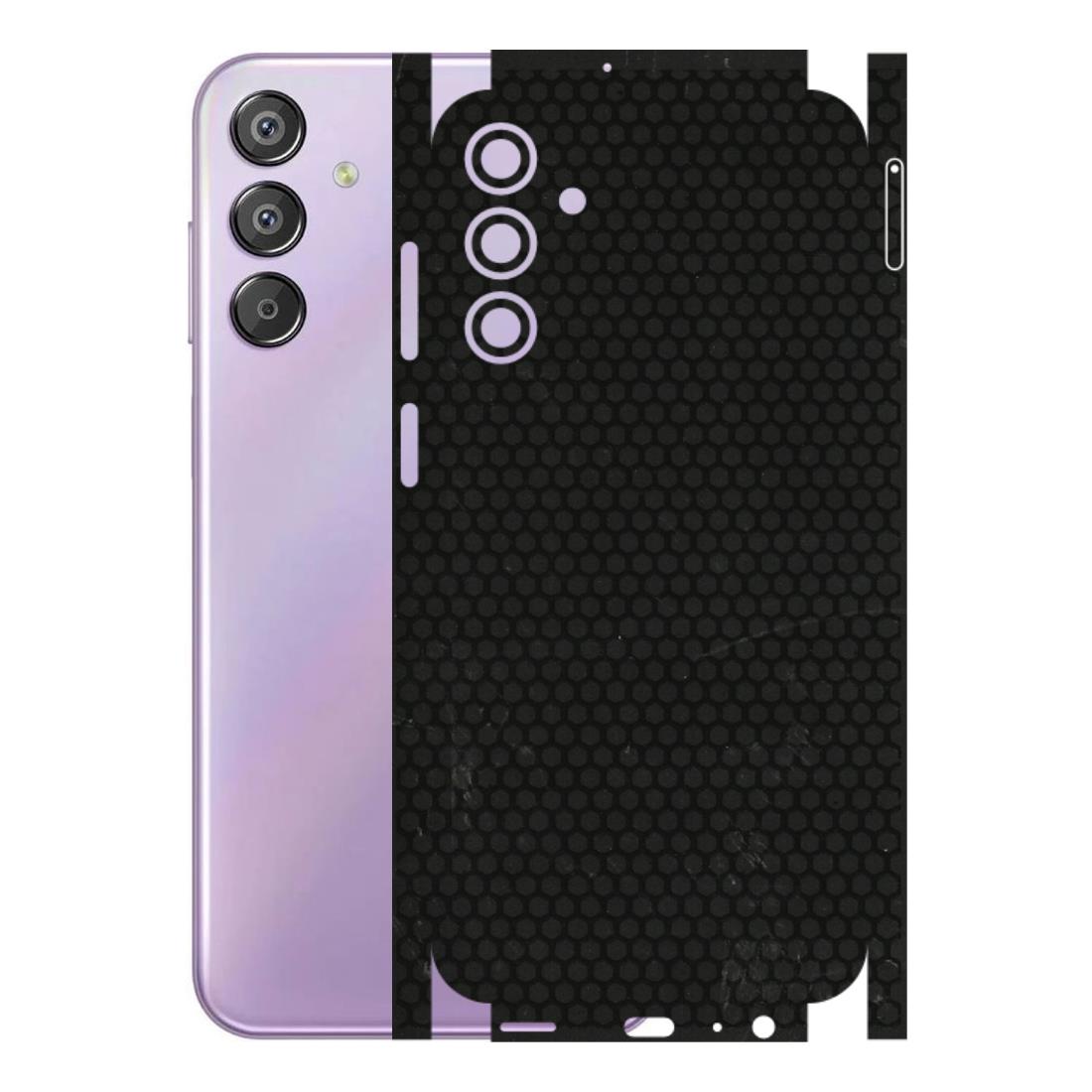Samsung M/F/Note/Flip and C Phone Skins (All Models) - Black honeycomb - 3D Embossed Finish (L-114) Samsung Galaxy F15 (5G)