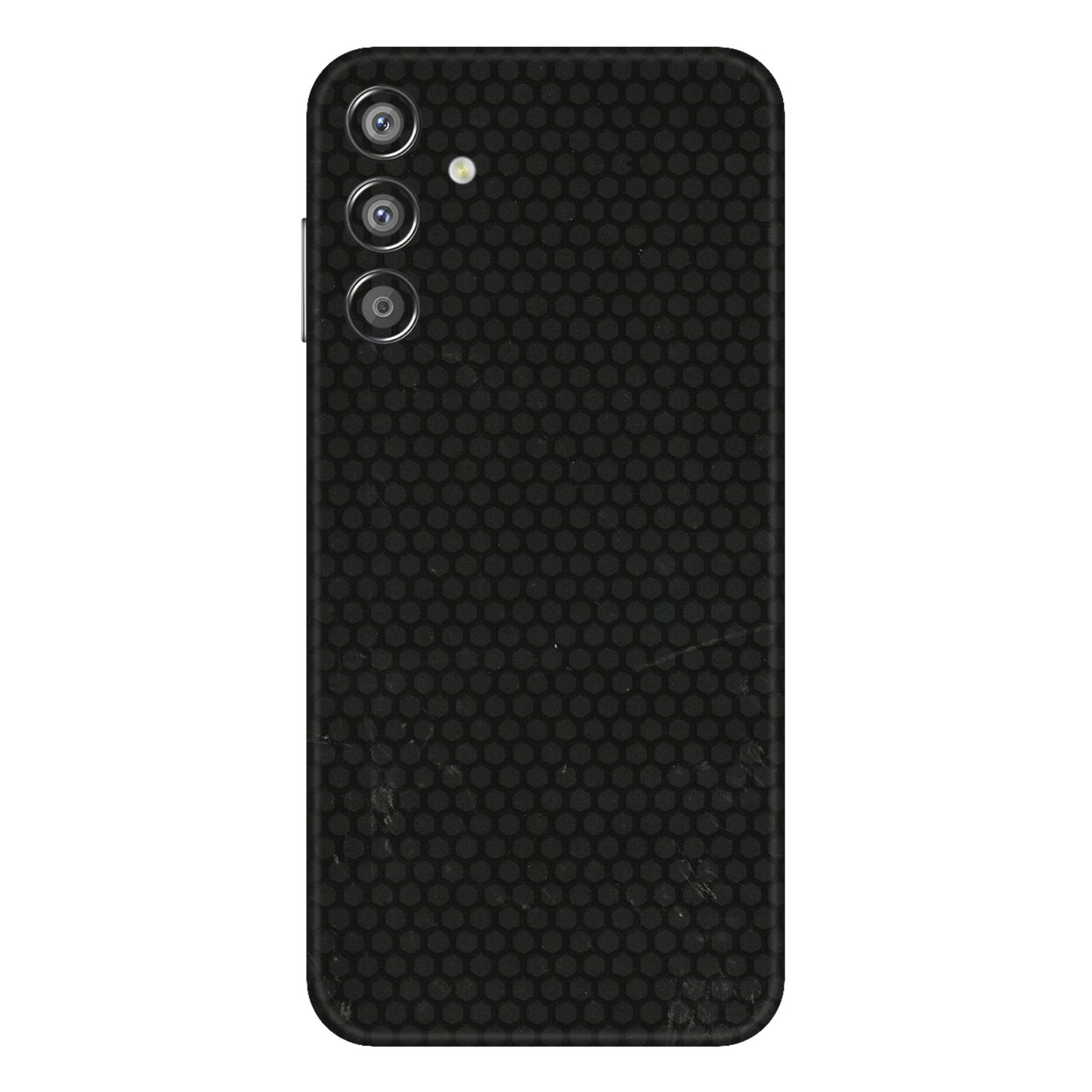 Samsung M/F/Note/Flip and C Phone Skins (All Models) - Black honeycomb - 3D Embossed Finish (L-114) Samsung Galaxy F15 (5G)