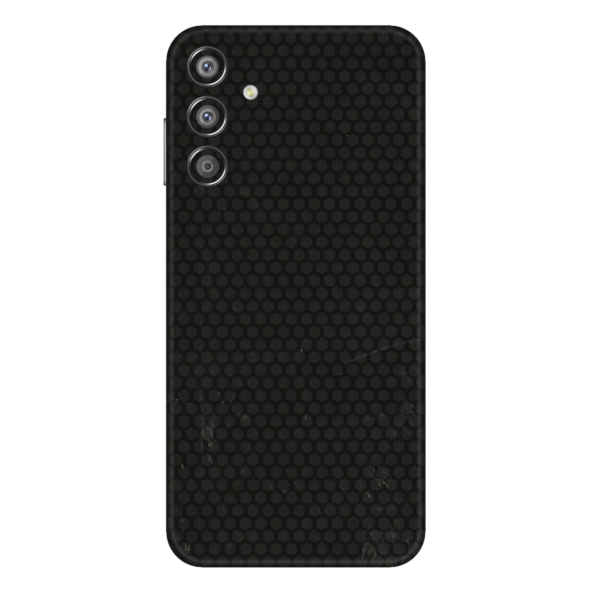 Samsung M/F/Note/Flip and C Phone Skins (All Models) - Black honeycomb - 3D Embossed Finish (L-114) Samsung Galaxy F15 (5G)