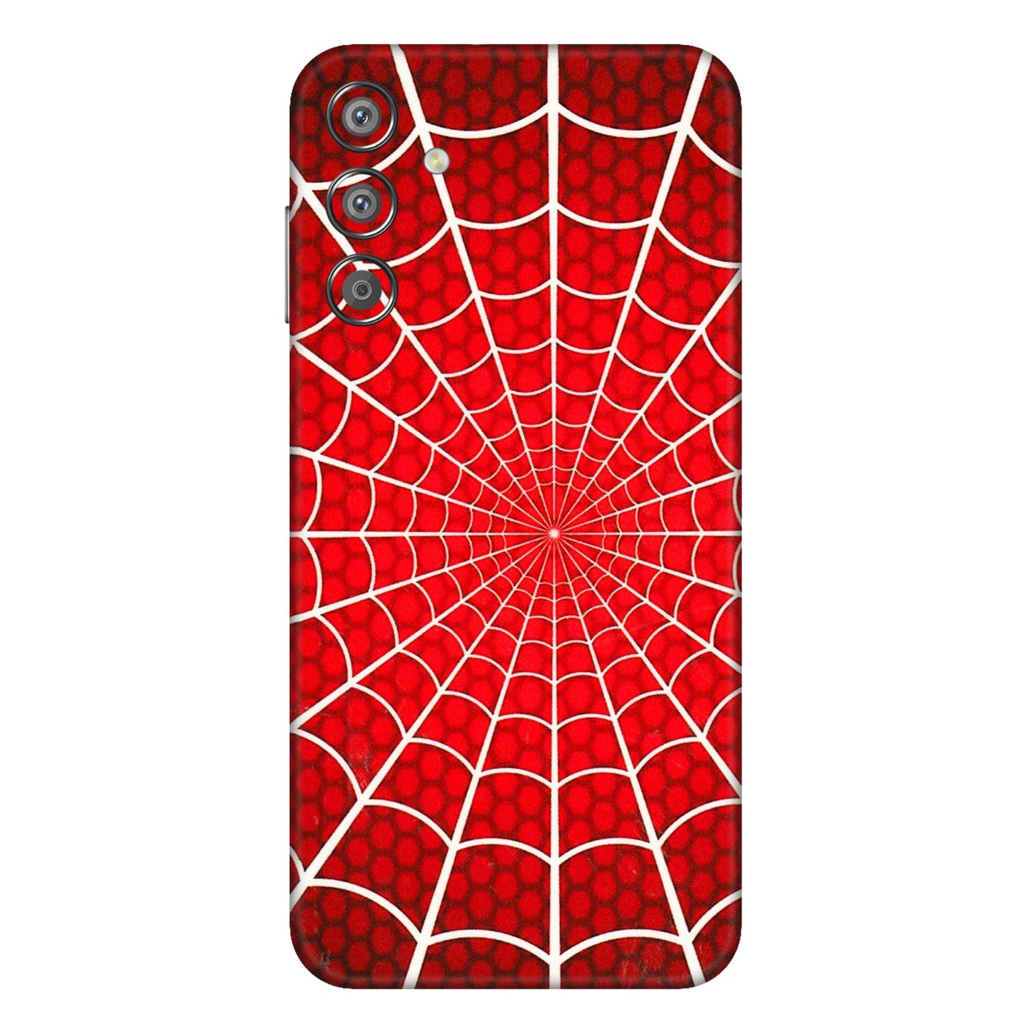 Samsung M/F/Note/Flip and C Phone Skins (All Models) - Classic Spidey Web - 3D Embossed Finish (L-115) Samsung Galaxy F15 (5G)