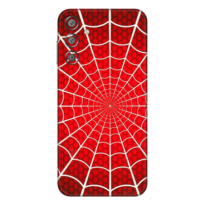 Samsung M/F/Note/Flip and C Phone Skins (All Models) - Classic Spidey Web - 3D Embossed Finish (L-115) Samsung Galaxy F15 (5G)