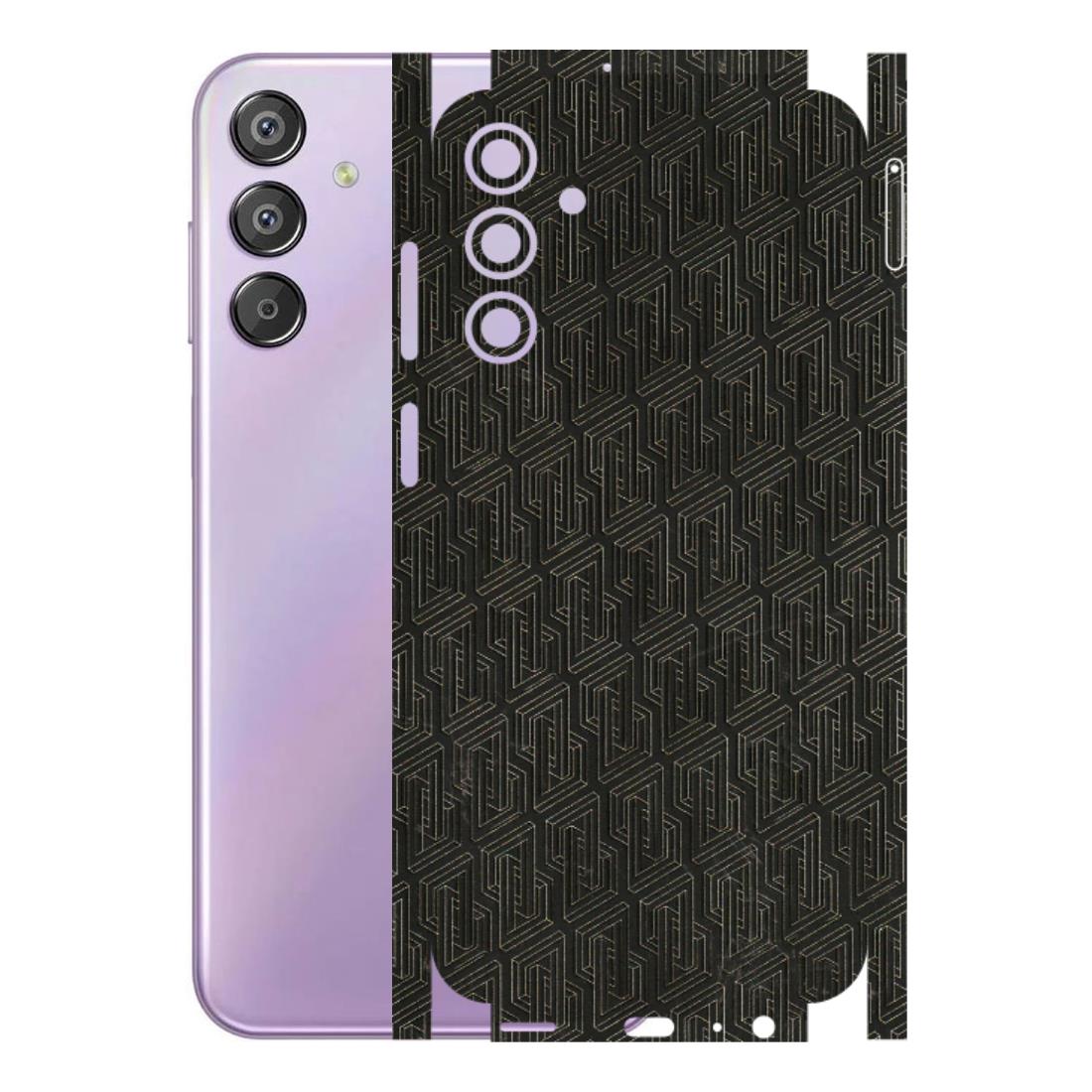 Samsung M/F/Note/Flip and C Phone Skins (All Models) - Black Abstract Pattern - 3D Embossed Finish (L-117) Samsung Galaxy F15 (5G)