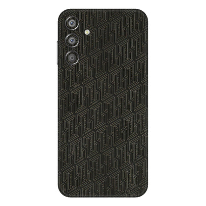 Samsung M/F/Note/Flip and C Phone Skins (All Models) - Black Abstract Pattern - 3D Embossed Finish (L-117) Samsung Galaxy F15 (5G)