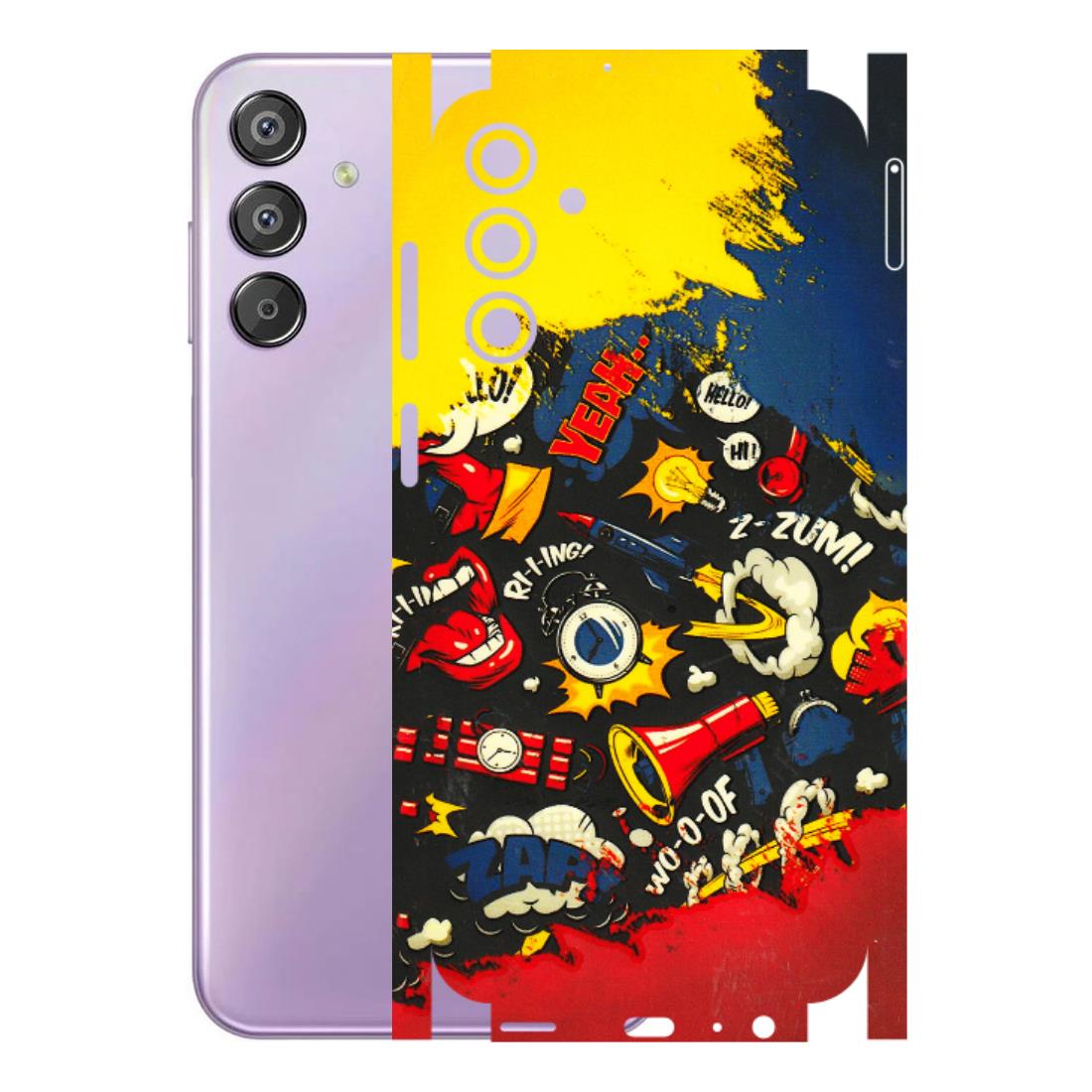 Samsung M/F/Note/Flip and C Phone Skins (All Models) - Pacific Doodle Art - 3D Embossed Finish (L-120) Samsung Galaxy F15 (5G)
