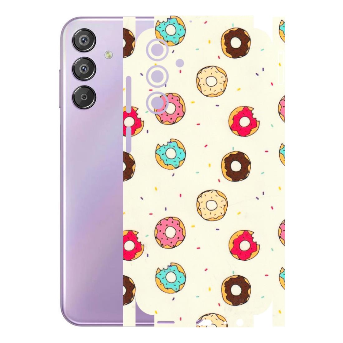Samsung M/F/Note/Flip and C Phone Skins (All Models) - Mini Donuts Doodle Art - 3D Embossed Finish (L-122) Samsung Galaxy F15 (5G)