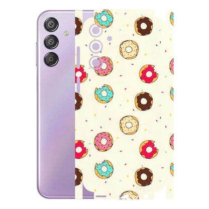 Samsung M/F/Note/Flip and C Phone Skins (All Models) - Mini Donuts Doodle Art - 3D Embossed Finish (L-122) Samsung Galaxy F15 (5G)