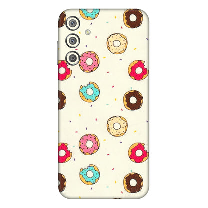 Samsung M/F/Note/Flip and C Phone Skins (All Models) - Mini Donuts Doodle Art - 3D Embossed Finish (L-122) Samsung Galaxy F15 (5G)