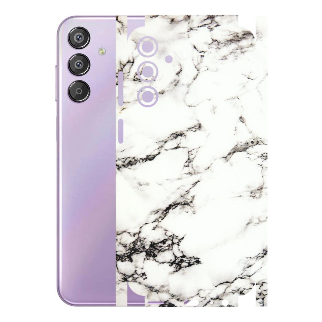 Samsung M/F/Note/Flip and C Phone Skins (All Models) - Black and White Marble Texture - 3D Embossed Finish (L-124) Samsung Galaxy F15 (5G)