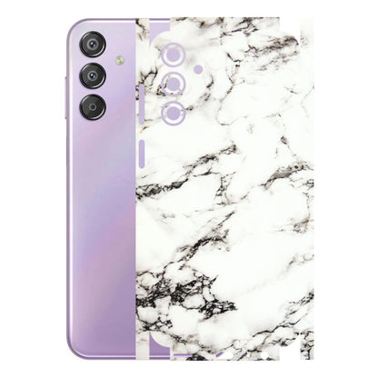 Samsung M/F/Note/Flip and C Phone Skins (All Models) - Black and White Marble Texture - 3D Embossed Finish (L-124) Samsung Galaxy F15 (5G)