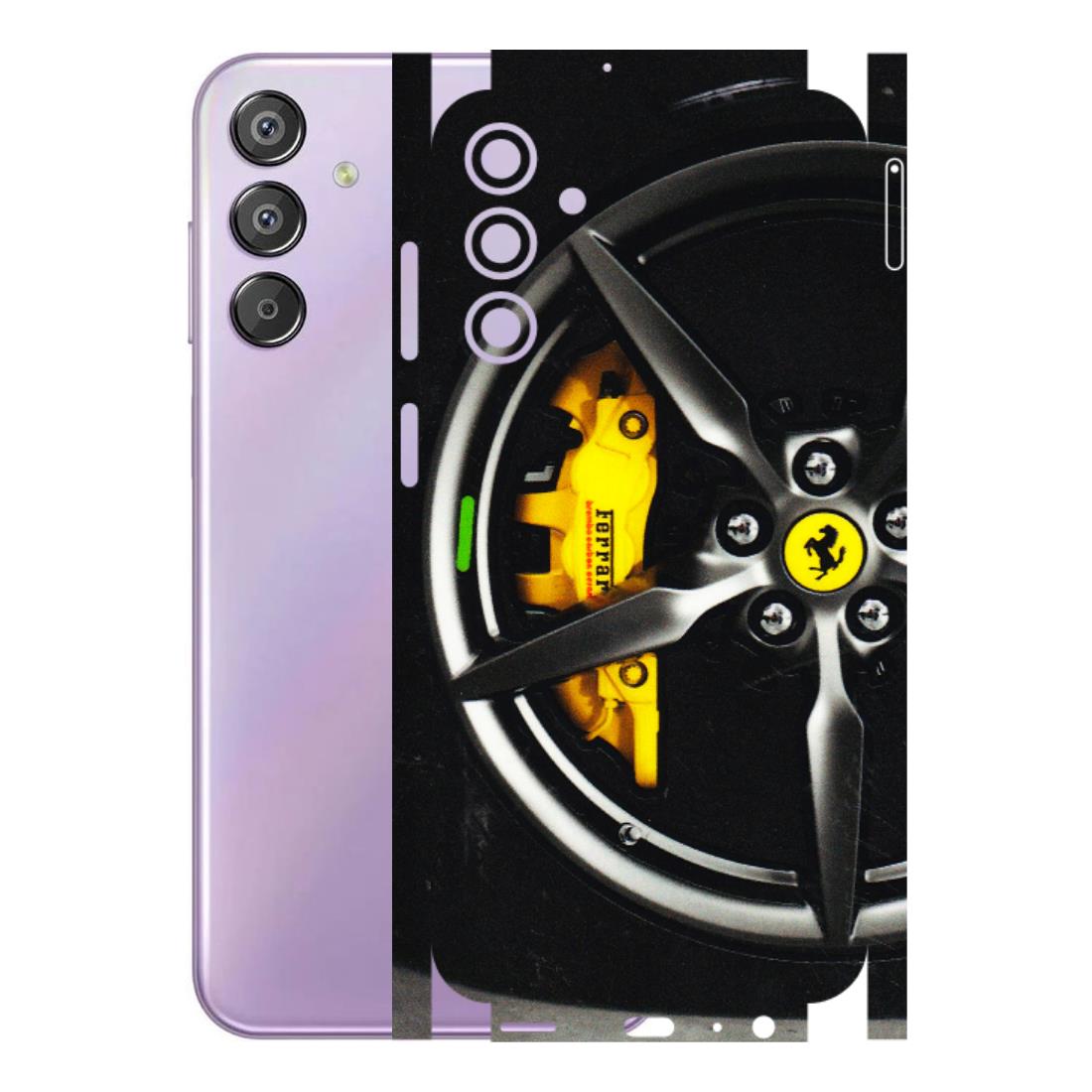 Samsung M/F/Note/Flip and C Phone Skins (All Models) - Ferrari Wheel Alloy - 3D Embossed Finish (L-173) Samsung Galaxy F15 (5G)