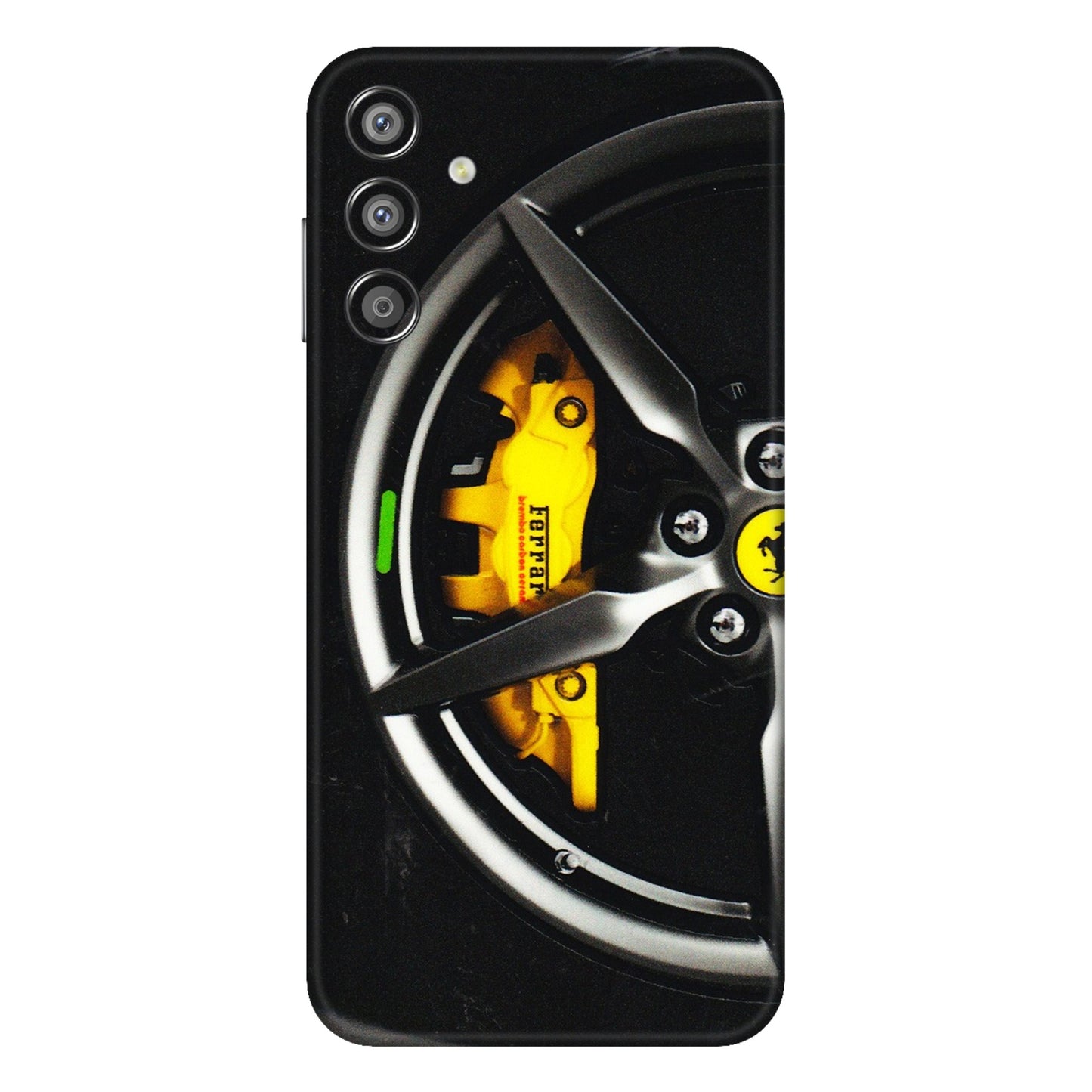 Samsung M/F/Note/Flip and C Phone Skins (All Models) - Ferrari Wheel Alloy - 3D Embossed Finish (L-173) Samsung Galaxy F15 (5G)