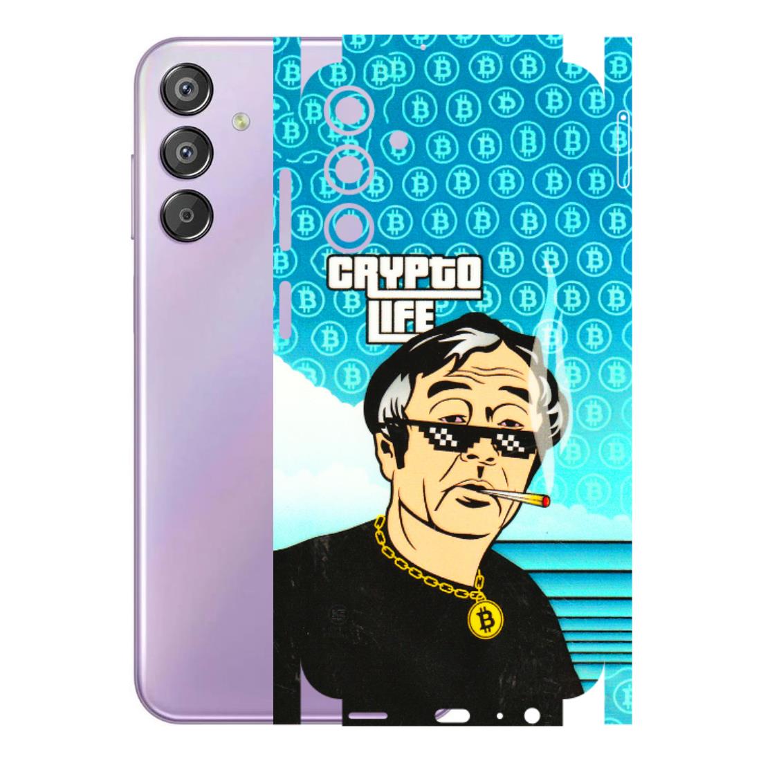 Samsung M/F/Note/Flip and C Phone Skins (All Models) - Crypto Thug Life - 3D Embossed Finish (L-179) Samsung Galaxy F15 (5G)