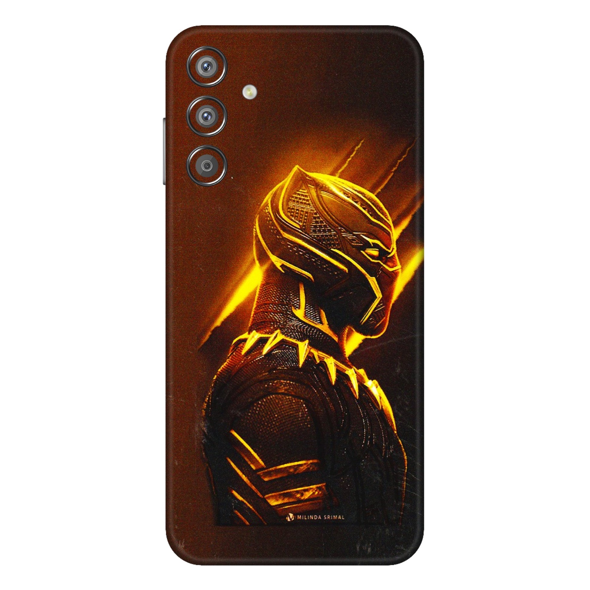 Samsung M/F/Note/Flip and C Phone Skins (All Models) - Gold Black Panther - 3D Embossed Finish (L-181) Samsung Galaxy F15 (5G)
