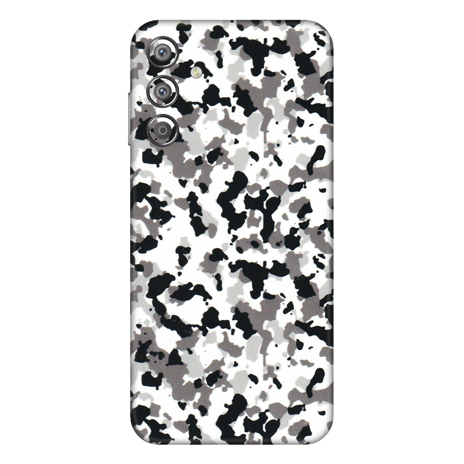 Samsung M/F/Note/Flip and C Phone Skins (All Models) - White Black Camouflage - 3D Embossed Finish (L-18) Samsung Galaxy F15 (5G)