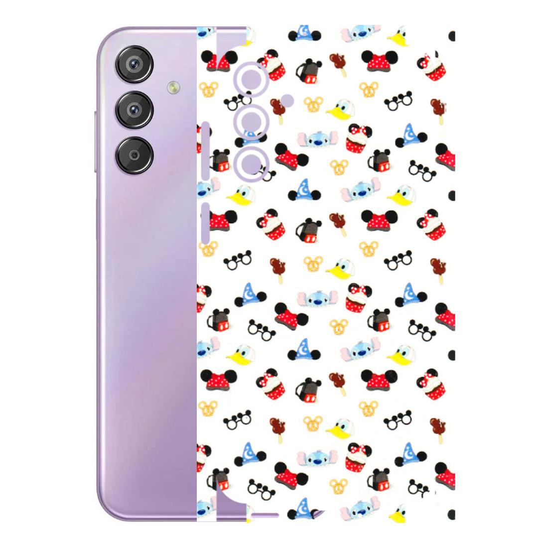Samsung M/F/Note/Flip and C Phone Skins (All Models) - Minnie Mouse & Donald Doodles s - 3D Embossed Finish (L-194) Samsung Galaxy F15 (5G)