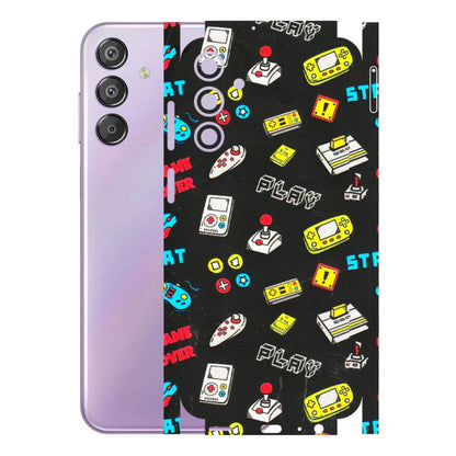 Samsung M/F/Note/Flip and C Phone Skins (All Models) - Gaming Doodles - 3D Embossed Finish (L-224) Samsung Galaxy F15 (5G)