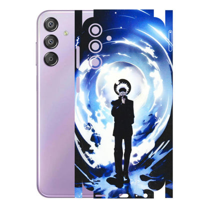 Samsung M/F/Note/Flip and C Phone Skins (All Models) - Satoru Gojo Dark Blue - 3D Embossed Finish (L-235) Samsung Galaxy F15 (5G)