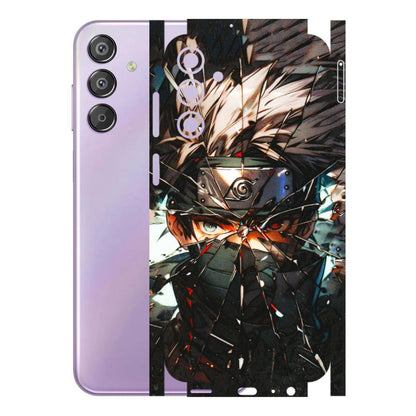 Samsung M/F/Note/Flip and C Phone Skins (All Models) - Kakashi Shattered Glass Effect - 3D Embossed Finish (L-237) Samsung Galaxy F15 (5G)