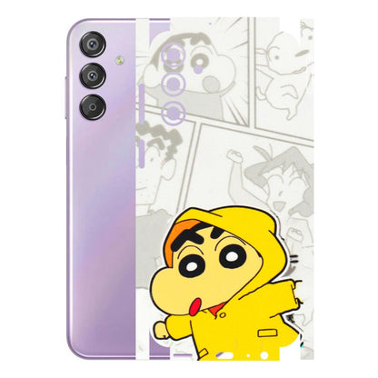 Samsung M/F/Note/Flip and C Phone Skins (All Models) - Yellow Shinchan Comic - 3D Embossed Finish (L-246) Samsung Galaxy F15 (5G)