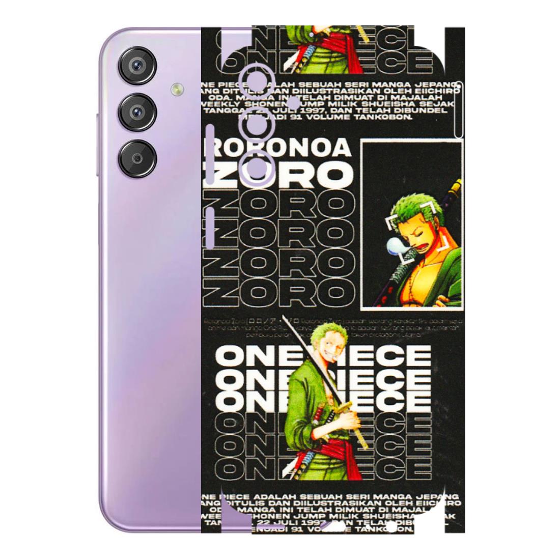 Samsung M/F/Note/Flip and C Phone Skins (All Models) - One Piece Zoro - 3D Embossed Finish (L-250) Samsung Galaxy F15 (5G)