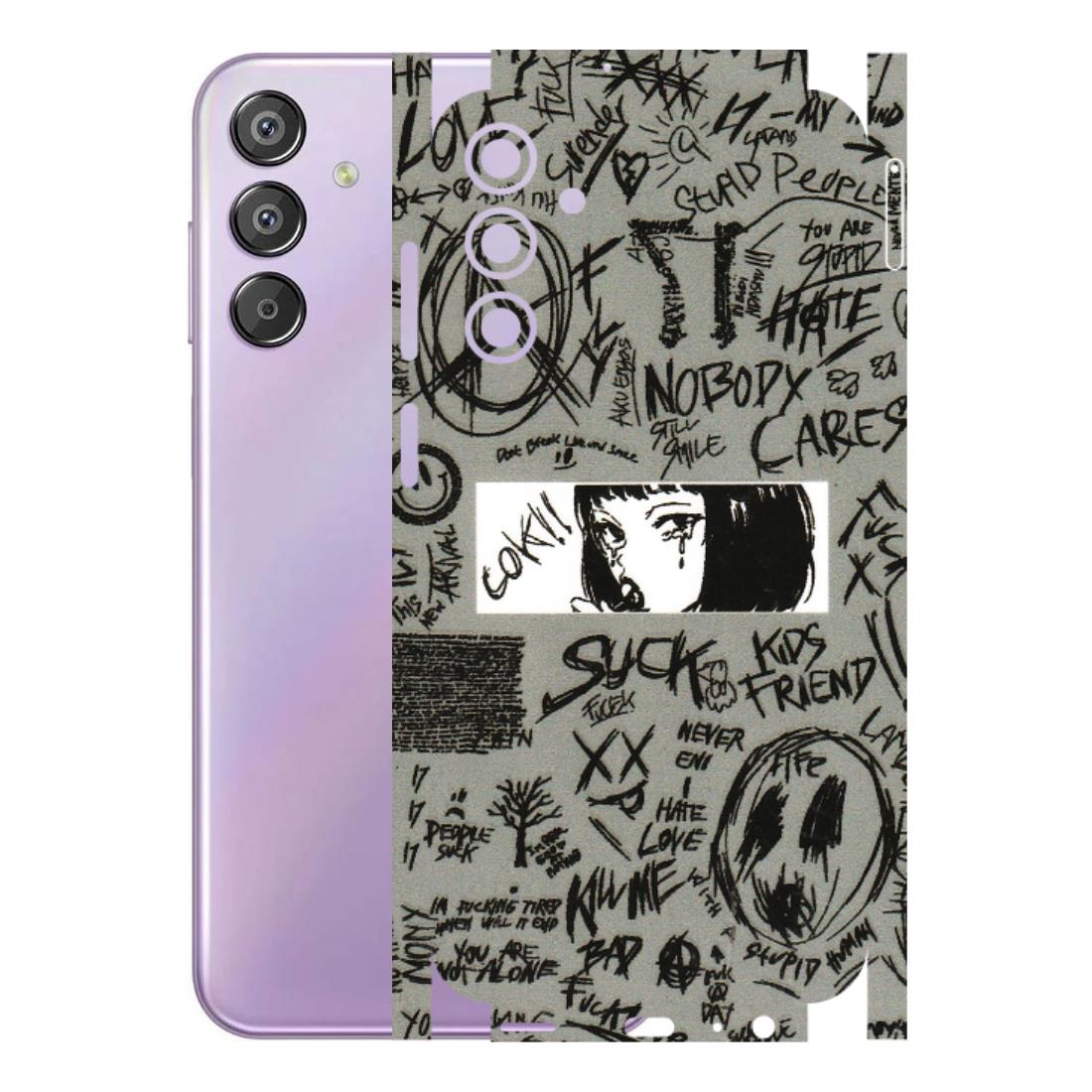 Samsung M/F/Note/Flip and C Phone Skins (All Models) - Never Have Love Anime - 3D Embossed Finish (L-260) Samsung Galaxy F15 (5G)