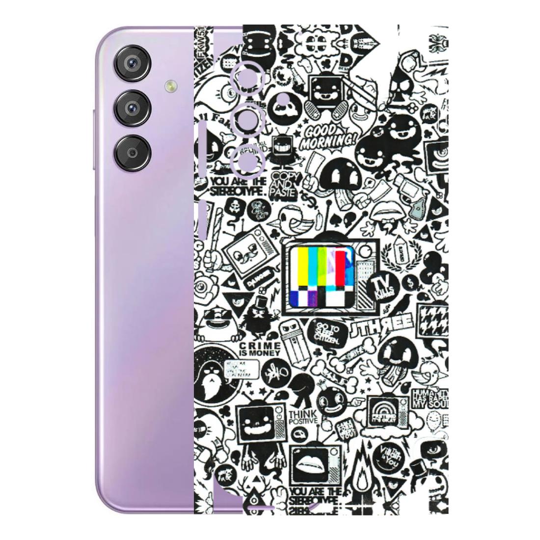 Samsung M/F/Note/Flip and C Phone Skins (All Models) - Doodles Positive Art - 3D Embossed Finish (L-263) Samsung Galaxy F15 (5G)
