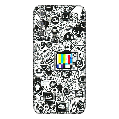 Samsung M/F/Note/Flip and C Phone Skins (All Models) - Doodles Positive Art - 3D Embossed Finish (L-263) Samsung Galaxy F15 (5G)
