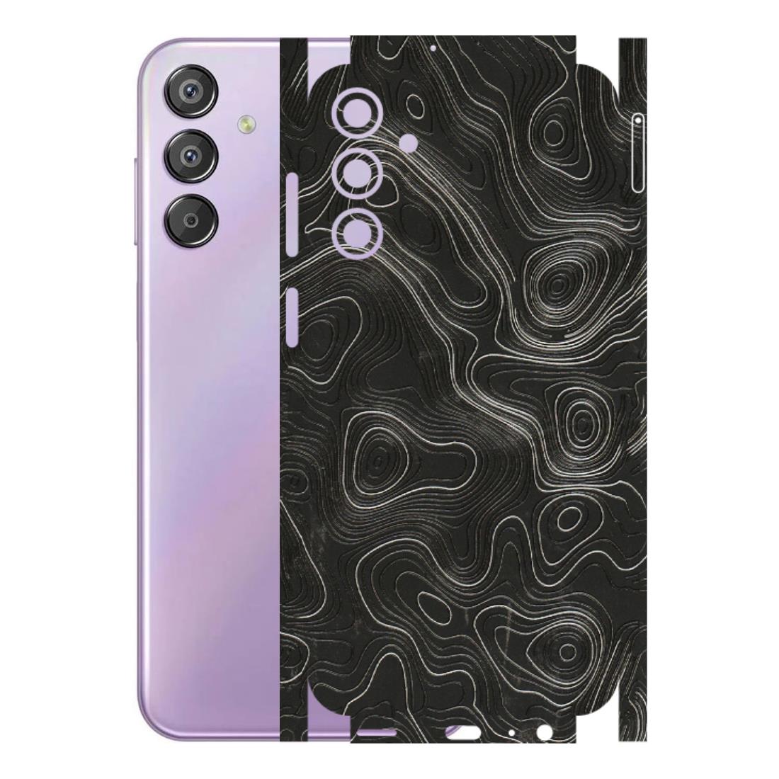 Samsung M/F/Note/Flip and C Phone Skins (All Models) - Abstract White Line Map - 3D Embossed Finish (L-269) Samsung Galaxy F15 (5G)