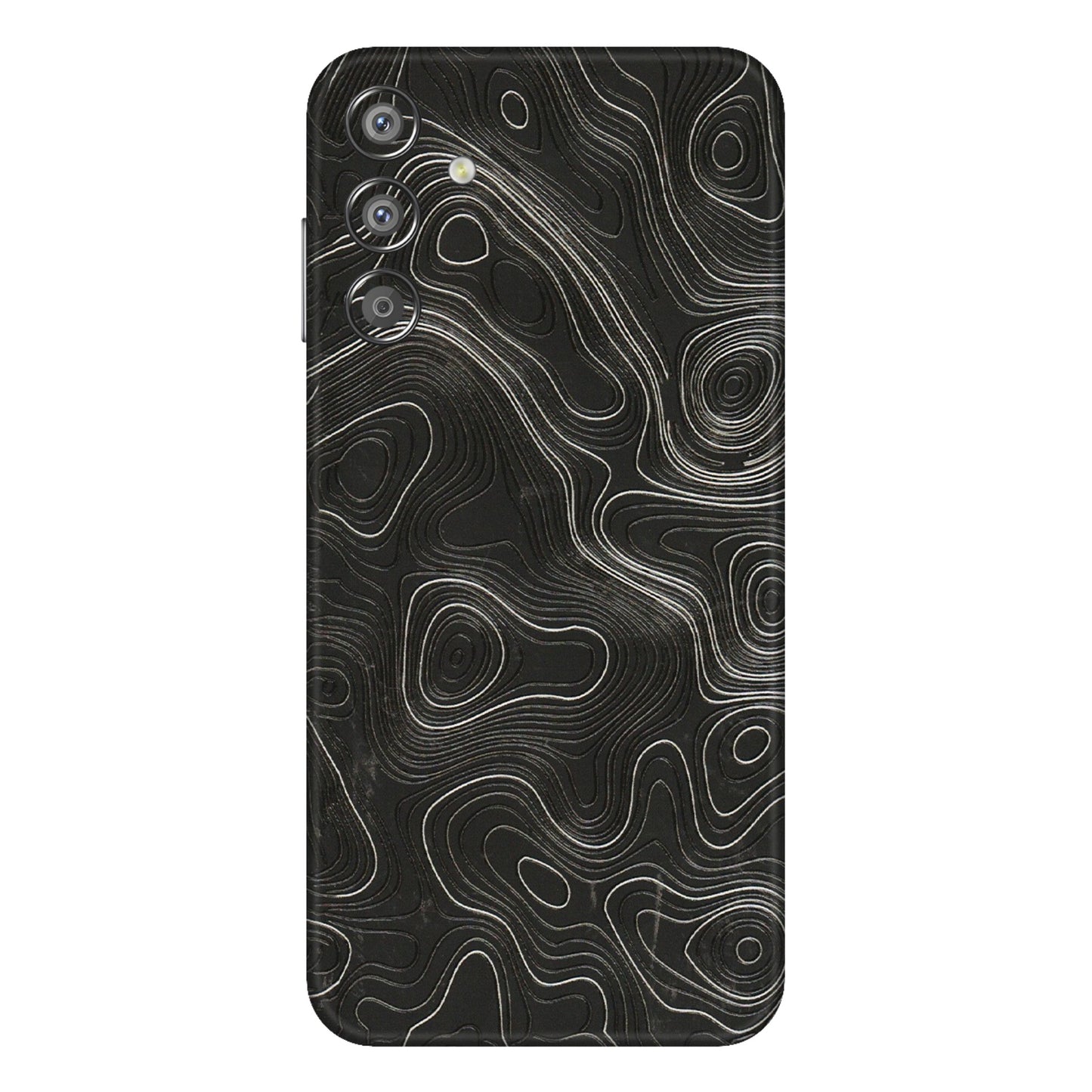 Samsung M/F/Note/Flip and C Phone Skins (All Models) - Abstract White Line Map - 3D Embossed Finish (L-269) Samsung Galaxy F15 (5G)