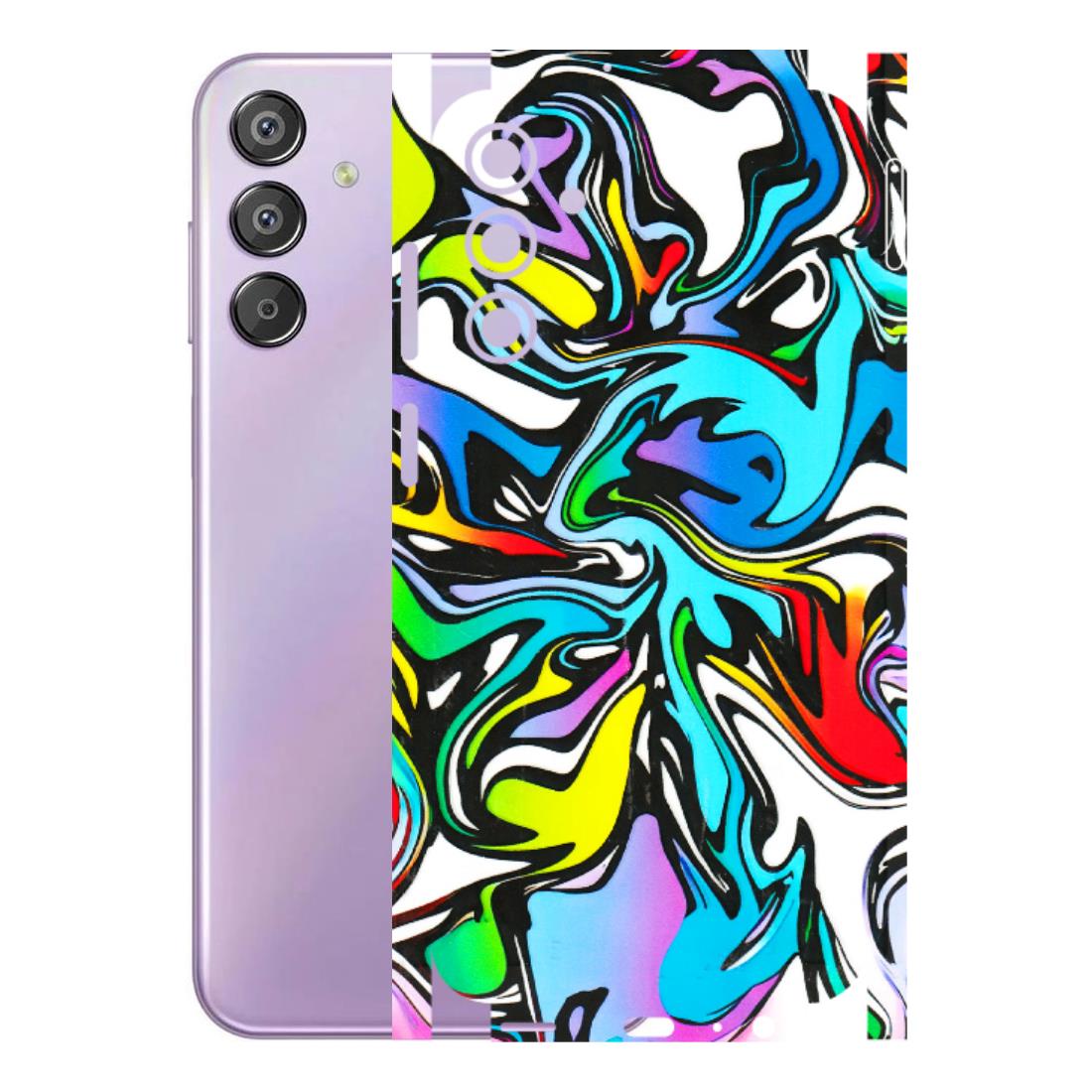 Samsung M/F/Note/Flip and C Phone Skins (All Models) - Abstract Colour Paints - 3D Embossed Finish (L-271) Samsung Galaxy F15 (5G)