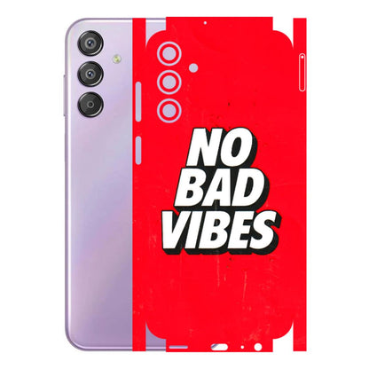 Samsung M/F/Note/Flip and C Phone Skins (All Models) - No Bad Vibes - 3D Embossed Finish (L-280) Samsung Galaxy F15 (5G)
