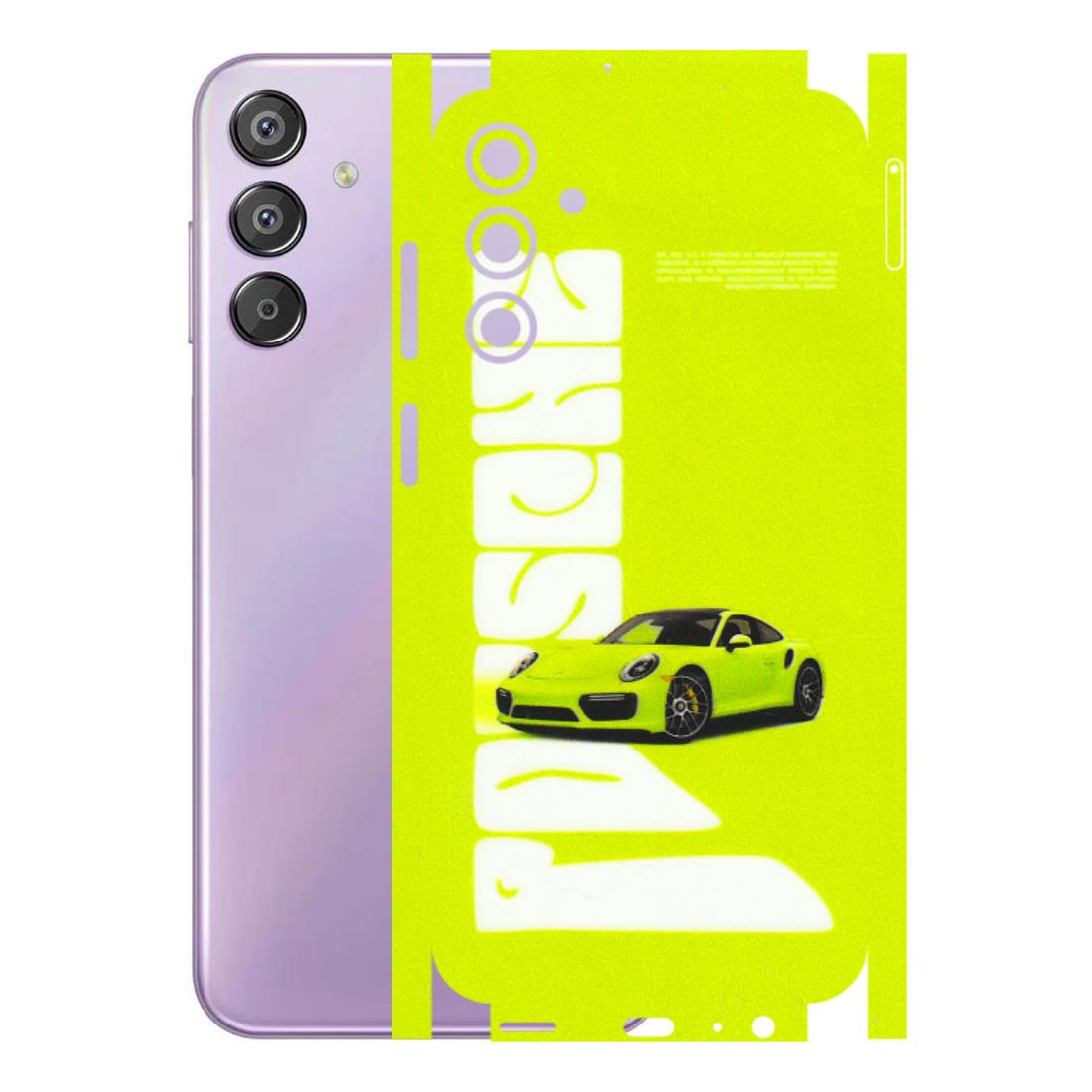 Samsung M/F/Note/Flip and C Phone Skins (All Models) - Lime Green Porche - 3D Embossed Finish (L-30) Samsung Galaxy F15 (5G)