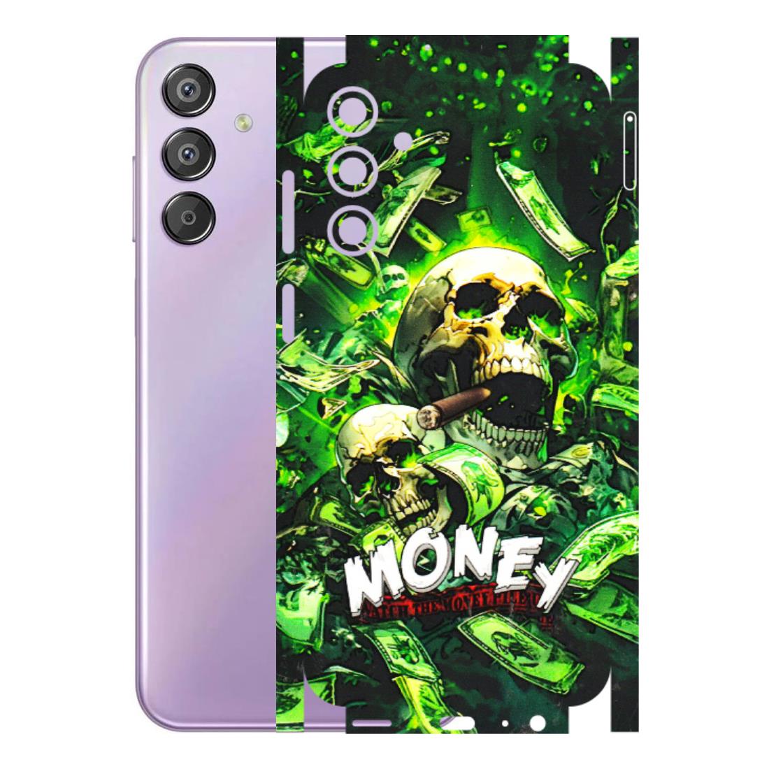 Samsung M/F/Note/Flip and C Phone Skins (All Models) - Skull Money - 3D Embossed Finish (L-303) Samsung Galaxy F15 (5G)