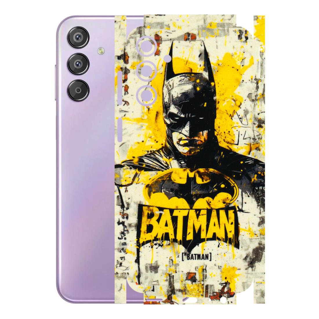 Samsung M/F/Note/Flip and C Phone Skins (All Models) - Batman Yellow BT - 3D Embossed Finish (L-304) Samsung Galaxy F15 (5G)