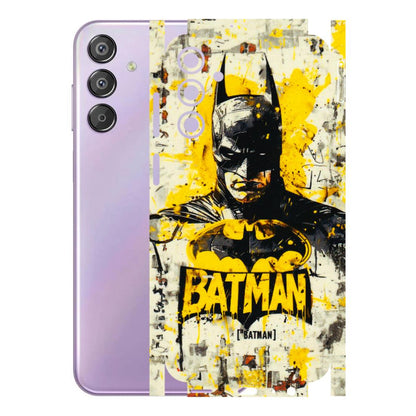 Samsung M/F/Note/Flip and C Phone Skins (All Models) - Batman Yellow BT - 3D Embossed Finish (L-304) Samsung Galaxy F15 (5G)