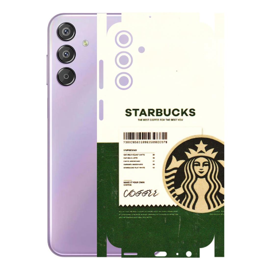 Samsung M/F/Note/Flip and C Phone Skins (All Models) - Starbucks Barcode - 3D Embossed Finish (L-308) Samsung Galaxy F15 (5G)