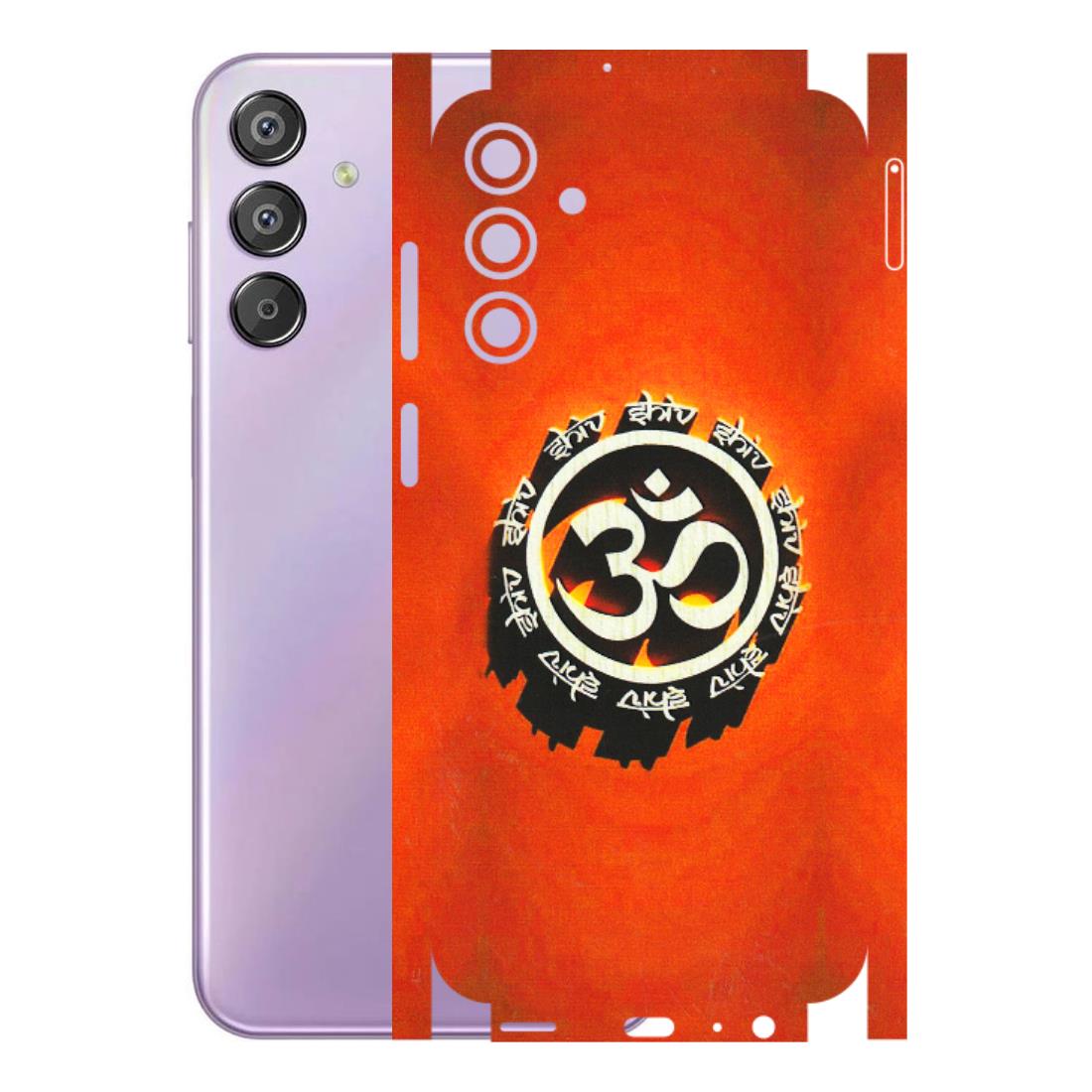 Samsung M/F/Note/Flip and C Phone Skins (All Models) - Aum Shiv Orange - 3D Embossed Finish (L-32) Samsung Galaxy F15 (5G)