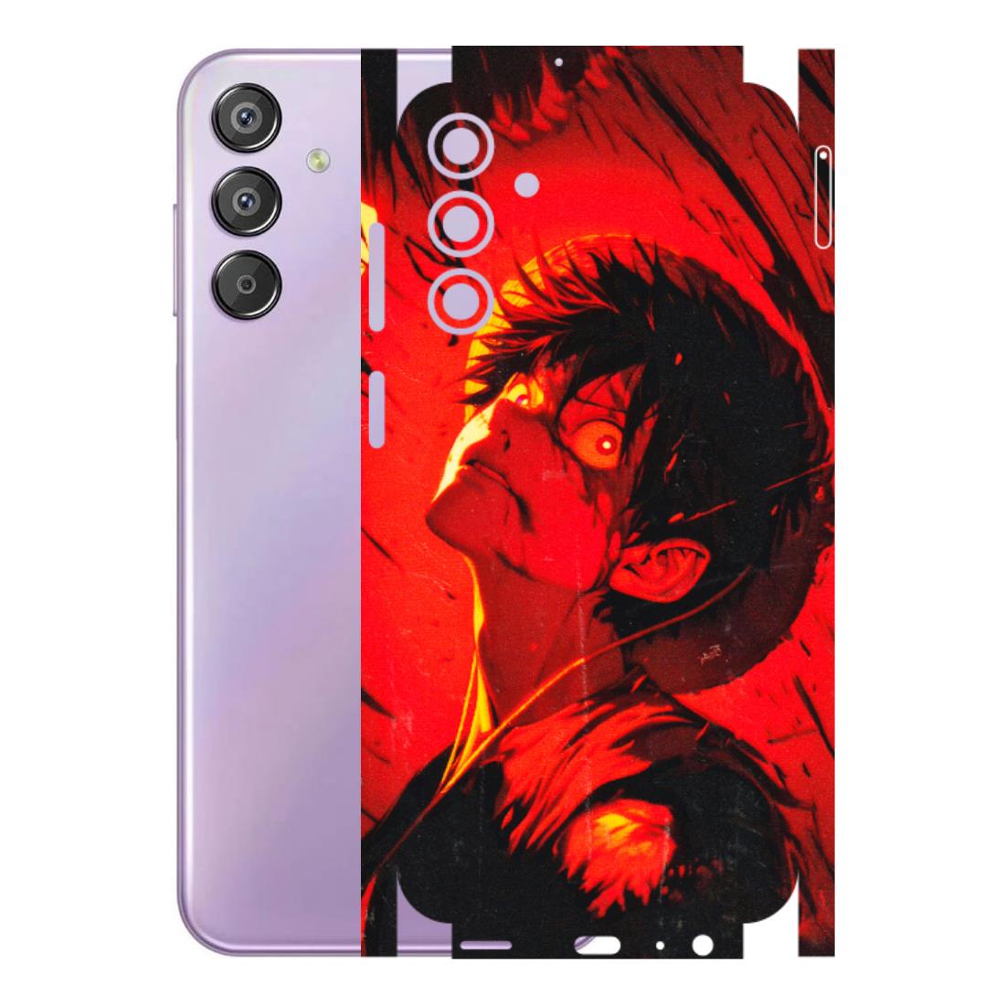 Samsung M/F/Note/Flip and C Phone Skins (All Models) - D.Luffy Power Up One Piece Anime - 3D Embossed Finish (L-326) Samsung Galaxy F15 (5G)