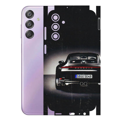 Samsung M/F/Note/Flip and C Phone Skins (All Models) - New Black Porsche GT3 - 3D Embossed Finish (L-327) Samsung Galaxy F15 (5G)