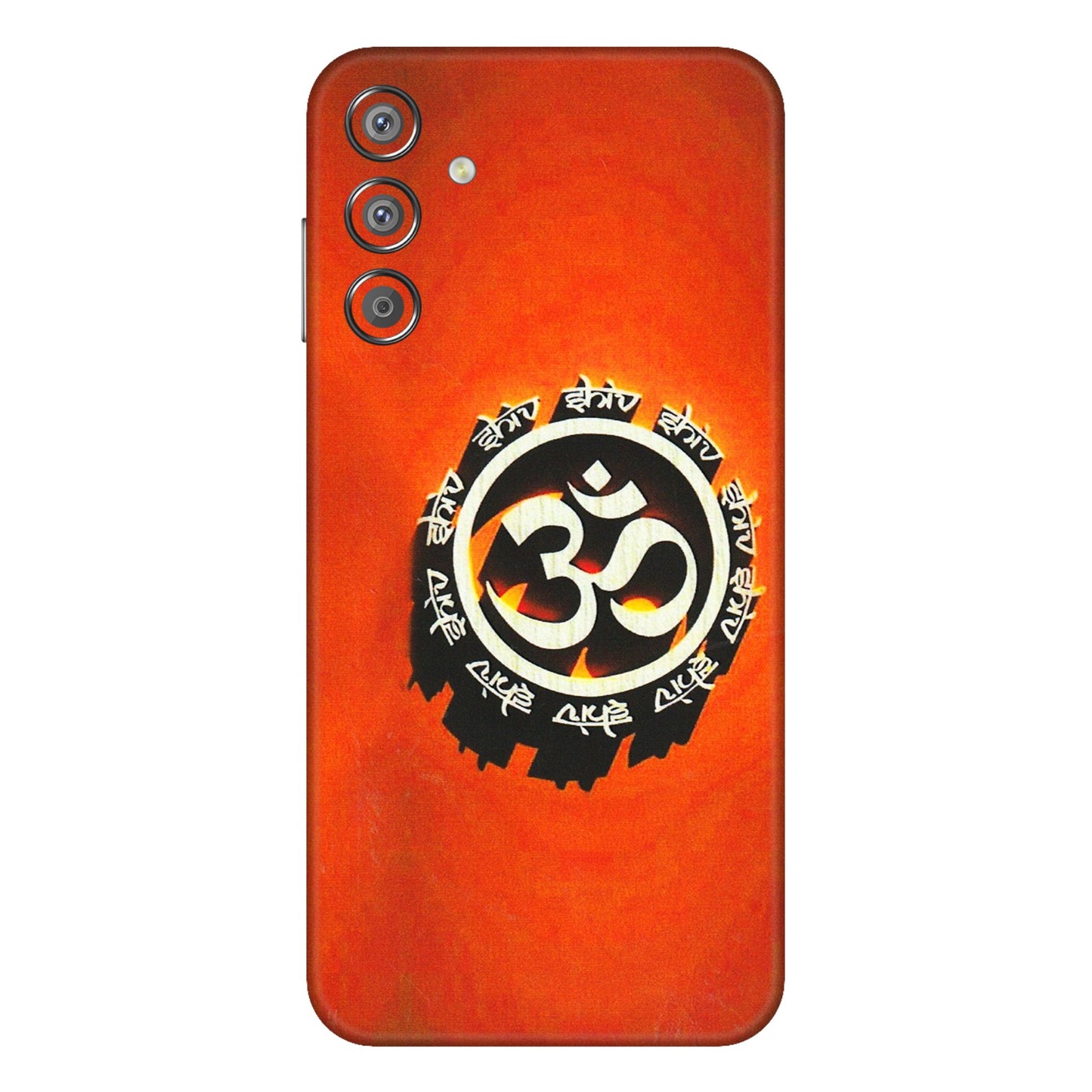 Samsung M/F/Note/Flip and C Phone Skins (All Models) - Aum Shiv Orange - 3D Embossed Finish (L-32) Samsung Galaxy F15 (5G)