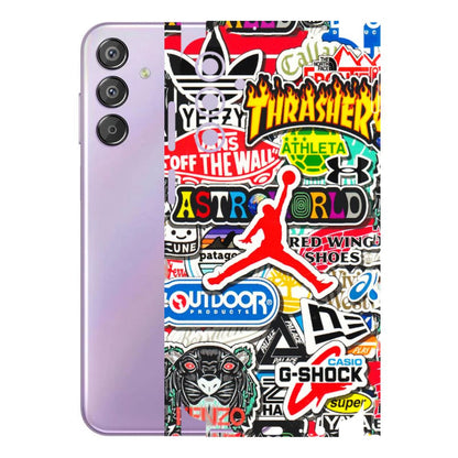 Samsung M/F/Note/Flip and C Phone Skins (All Models) - Multi Brands Sticker Graffiti - 3D Embossed Finish (L-37) Samsung Galaxy F15 (5G)