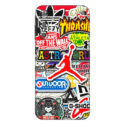 Samsung M/F/Note/Flip and C Phone Skins (All Models) - Multi Brands Sticker Graffiti - 3D Embossed Finish (L-37) Samsung Galaxy F15 (5G)