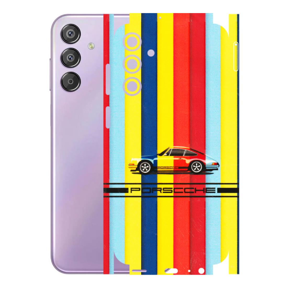 Samsung M/F/Note/Flip and C Phone Skins (All Models) - Multicolour Porche - 3D Embossed Finish (L-39) Samsung Galaxy F15 (5G)