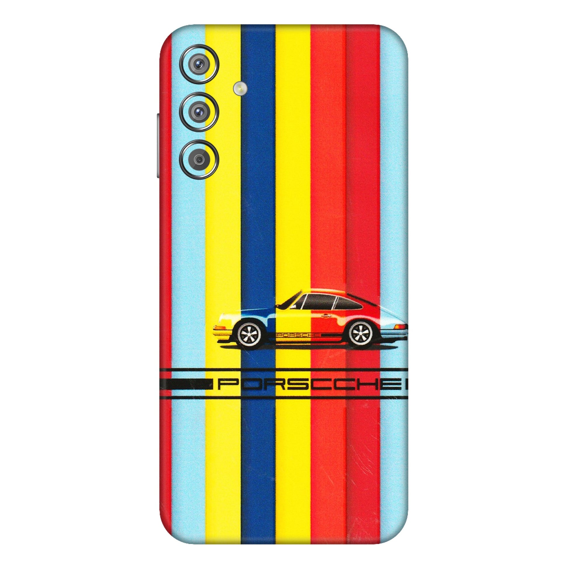 Samsung M/F/Note/Flip and C Phone Skins (All Models) - Multicolour Porche - 3D Embossed Finish (L-39) Samsung Galaxy F15 (5G)