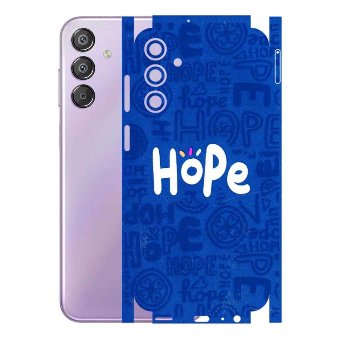Samsung M/F/Note/Flip and C Phone Skins (All Models) - Hope Doodles Blue - 3D Embossed Finish (L-43) Samsung Galaxy F15 (5G)